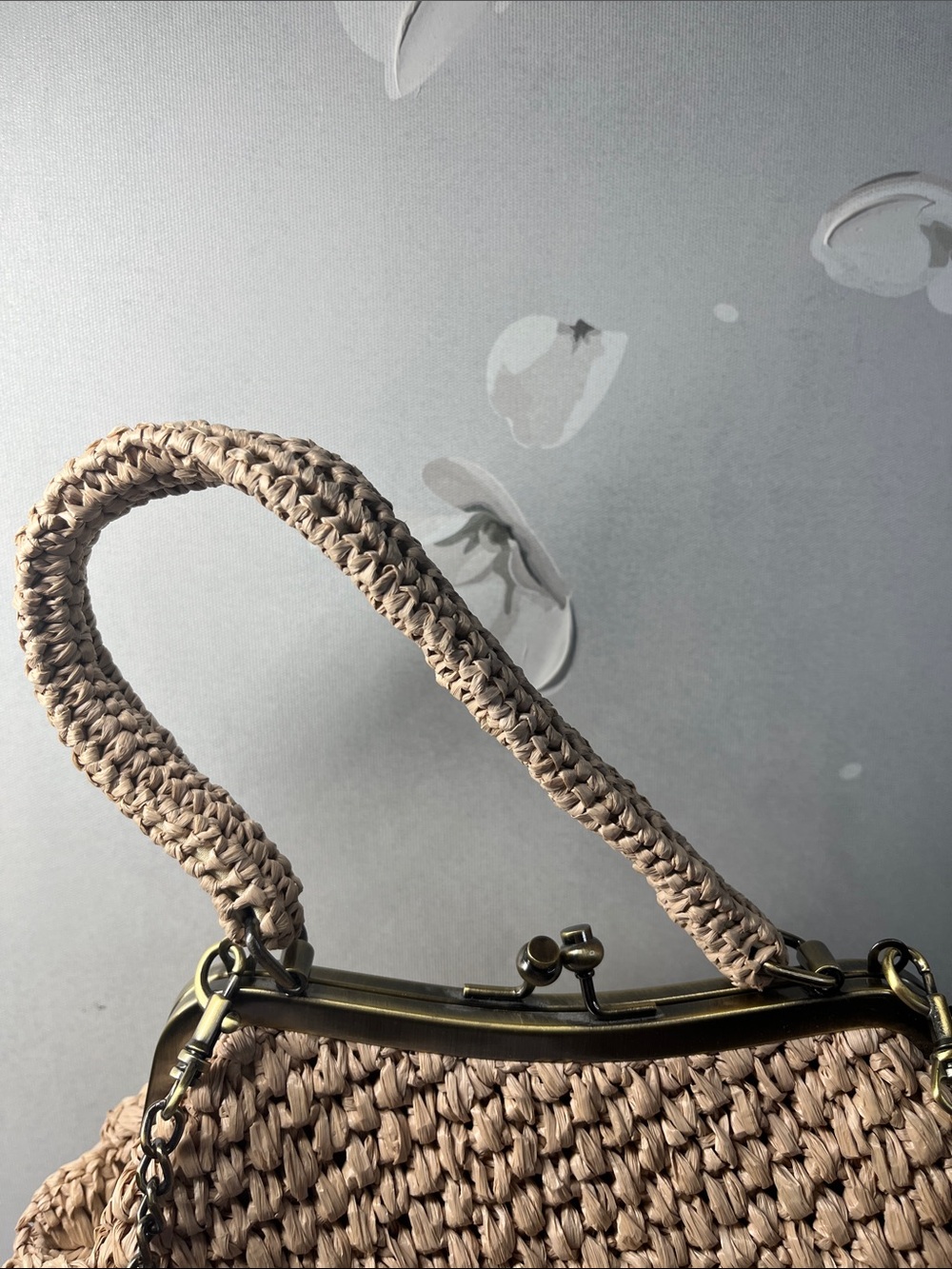 Patricia Nash Laureana Small Scalloped
Raffia Frame Crossbody Bag Kiss Lock - Picture 3 of 11